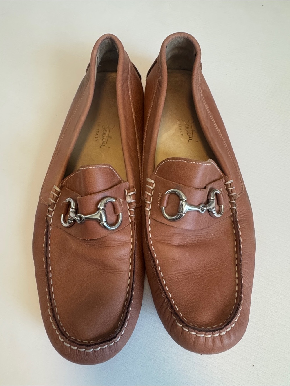 Men's Bentini Italy Leather Loafers in Brown